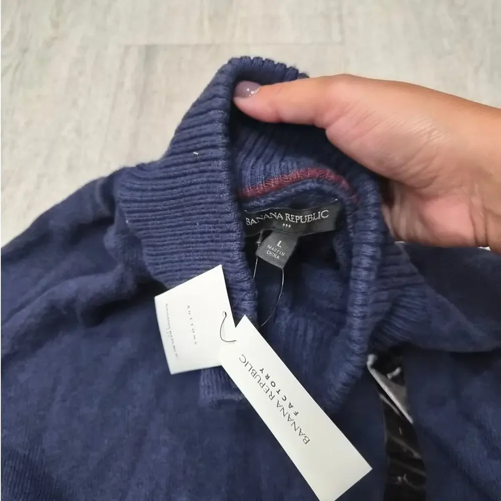 $75 NWT Banana Republic Navy Blue Sweater Size Large